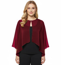 Chiffon Sheer Peplum Top | Flowy Blouse S-5XL | 30 Colors C48