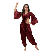 Satin Belly Dance Harem & Top Set | Full Costume S-3XL | 41 Colors S40