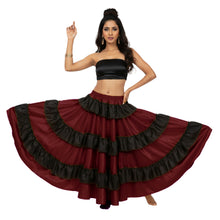 Satin Full Circle Dance Skirt Frill | 360° Flow S-3XL S46