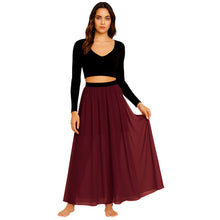 Chiffon Half Circle Belly Dance Skirt | S-5XL, 30 Colors | Flowy Maxi C32