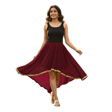 Chiffon High-Low Belly Dance Skirt | Designer Asym Flow S-5XL C66