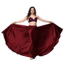 Satin Full Circle Belly Dance Skirt | 360° Flow Gown S-5XL S69