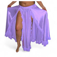 Women Belly Dance Satin 2 Side slite Skirt S102- Regular Size 2