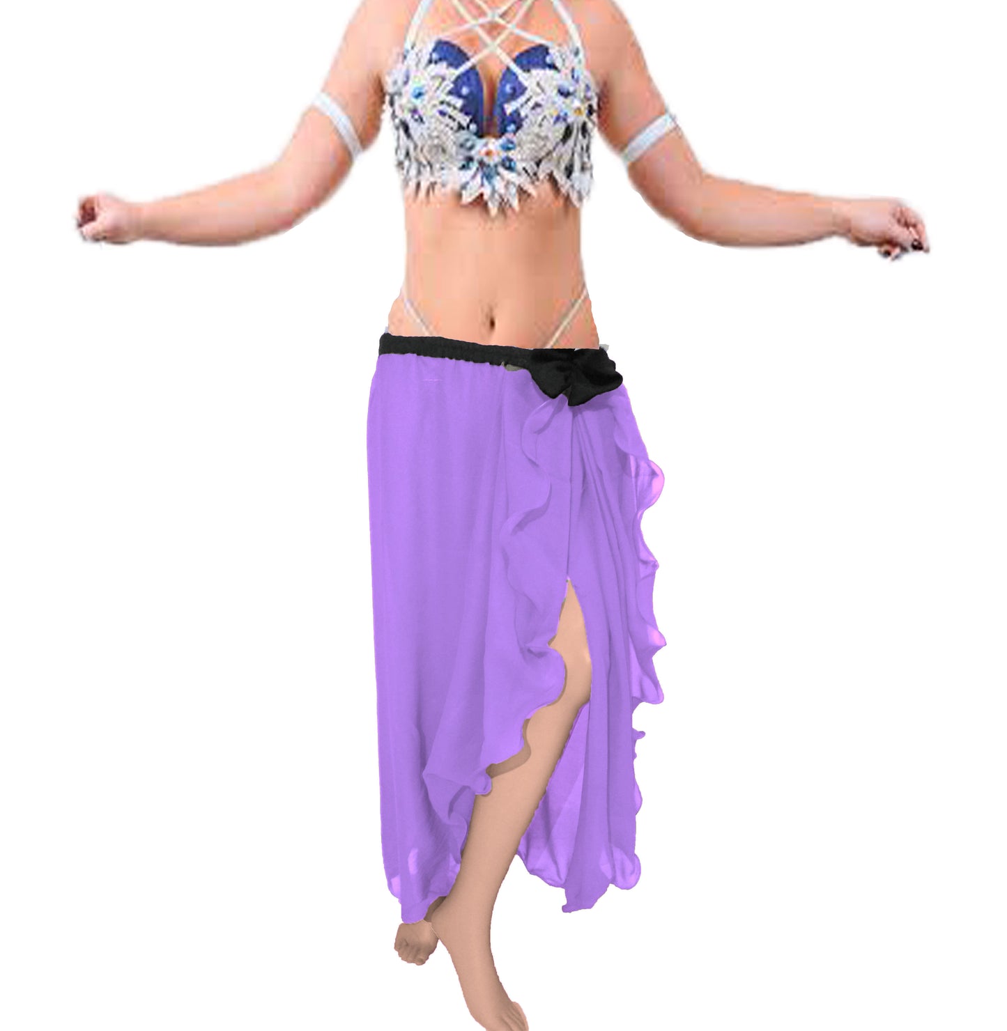 Chiffon New Design Belly dance Skirt C16- Regular Size 2