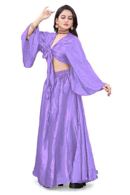 Satin Belly Dance Costumes Skirt Top Set S76-Regular Size 2