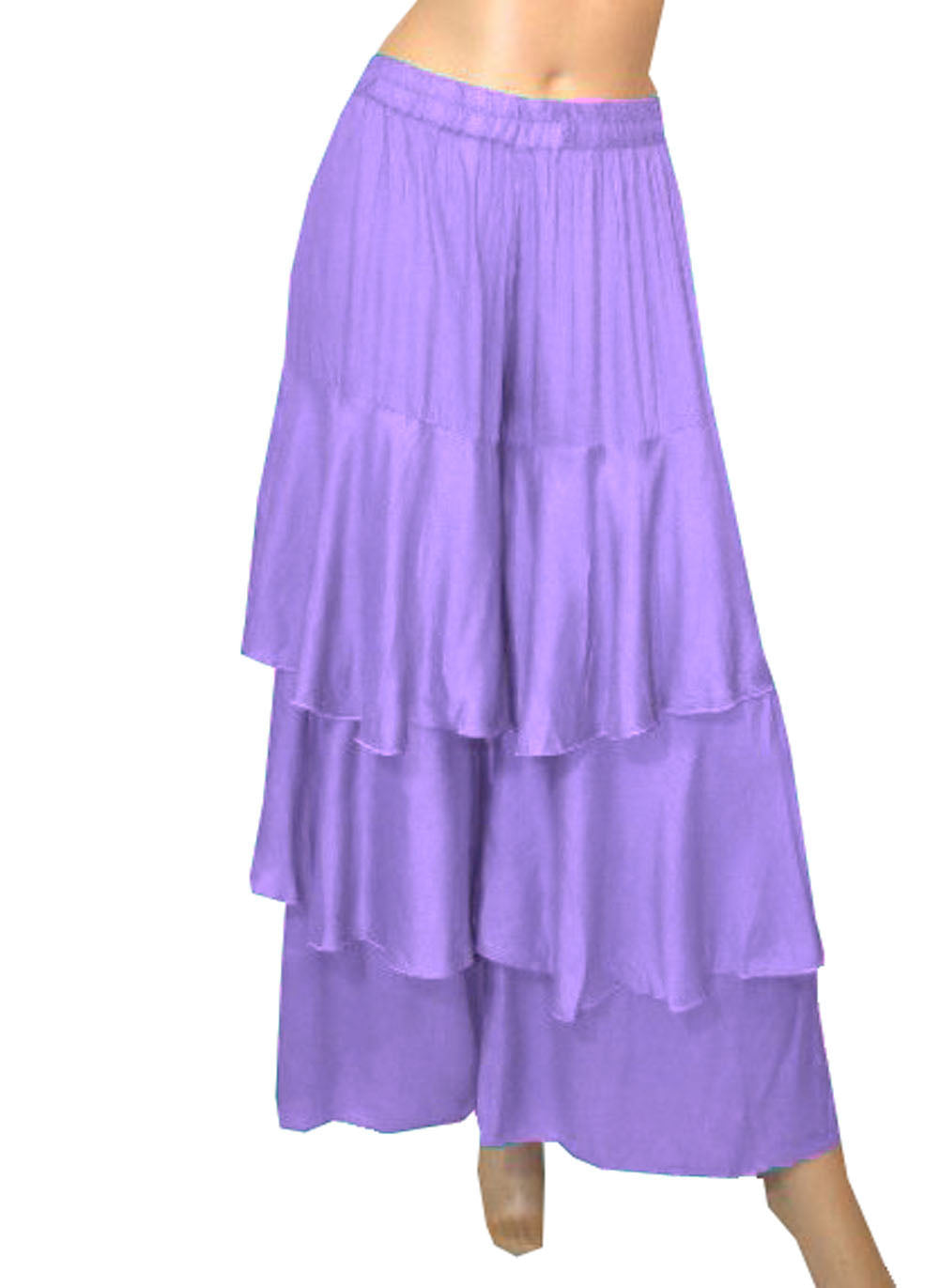 3 Layer Satin Palazzo Pants S97 - Regular Size 2