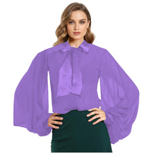 Chiffon Button Down Shirt | Sheer Blouse S-5XL | 30 Colors C47