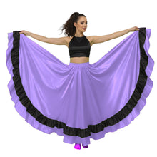 Satin Full Circle Dance Skirt w/ Frill | 360° Flow S-3XL S33-1