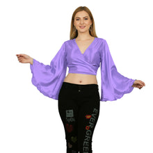 Royal Blue Satin Ruffle Crop Top, elegant evening adjustable top.