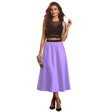 Satin Belly Dance Midi Skirt | Elegant Flow Costume S-3XL | 41 Colors S24