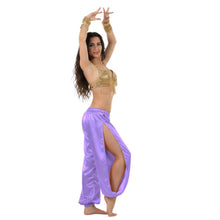 Satin Harem Pants w/ Side Slit | Belly Dance Flow S-3XL | 41 Colors S18