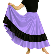 Satin Full Circle Dance Skirt w/ Frill | 360° Flow S-3XL S33