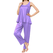 Satin Nightwear Top + Palazzo Set | Luxury Pajamas S-3XL | 41 Colors S21