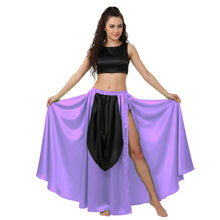 Satin A-Line Skirt w/ Side Slit | Flowy Dance Wear S-3XL | 41 Colors S39