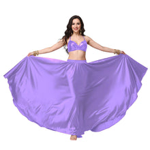 Satin Full Circle Belly Dance Skirt | 360° Flow Gown S-5XL S69