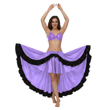 Satin Asymmetrical Dance Skirt Frill |Ballet Dance Skirt High-Low Flow S-3XL S49