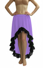 Chiffon Belly Dance Asymmetrical Skirt – 30 Colors, S–5XL | Flowing Tribal & Performance Dance Skirt C22