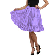 Salmon Satin 3-Layer Skirt, soft warm tiered ruffle mini.