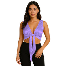 Royal Blue Satin Sleeveless Ruffle Top, elegant evening choli.