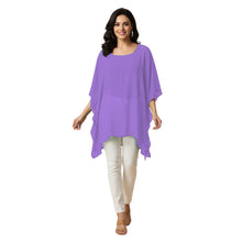 Chiffon Kaftan Top | Flowy Tunic Blouse S-5XL | 30 Colors C76