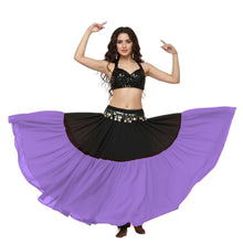 2-Tiered Chiffon Belly Dance Skirt | S-5XL, 30 Colors | Maxi Length C31