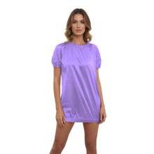 Satin Round Neck T-Shirt | Silky Short Sleeve Top S-3XL | 41 Colors S106