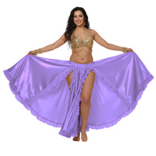 Satin Full Circle Skirt w/ Slit | 360° Dance Flow S-3XL | 41 Colors S102