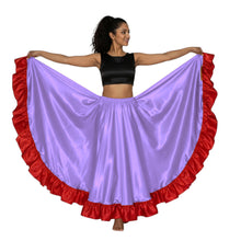 Satin 12 Yard Full Circle Skirt Red Frill | Pro Flow S-3XL S54