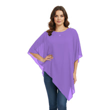 Chiffon Round Neck Fancy Top | Dressy Blouse S-5XL | 30 Colors C59