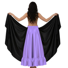 Satin Half Circle Skirt w/ Frill | Elegant Dance Flow S-3XL | 41 Colors S52