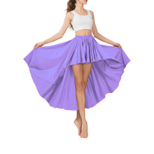 Satin Asymmetrical High-Low Skirt | Flowy Maxi S-5XL | 41 Colors S74