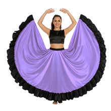 Satin 16 Yard Full Circle Skirt Black Frill | Pro Flow S-3XL S58