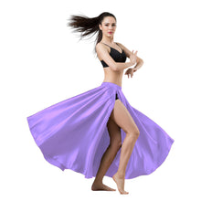 Satin Full Circle Skirt | Side Cut Belly Dance Flow S-3XL | 41 Colors S93