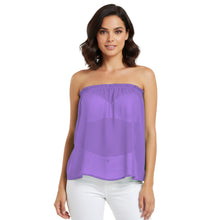 Chiffon Sheer Tube Top | Layering Bandeau S-5XL | 30 Colors C65