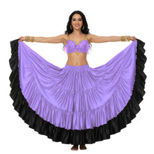 Ultimate Satin 25 Yard 4 Tier Skirt | Black Contrast Flow S-3XL S65