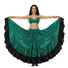 Ultimate Satin 25 Yard 4 Tier Skirt | Black Contrast Flow S-3XL S65