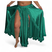 Women Belly Dance Satin 2 Side slite Skirt S102- Regular Size 2