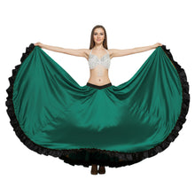 Satin 16 Yard Full Circle Skirt Black Frill | Pro Flow S-3XL S51