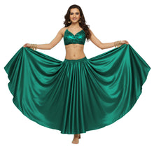 Satin Full Circle Belly Dance Skirt | 360° Flow Gown S-5XL S8