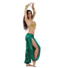 Satin Harem Pants w/ Side Slit | Belly Dance Flow S-3XL | 41 Colors S18