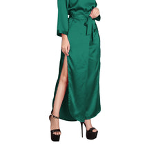 Salmon Satin Wide Leg Pants, soft warm casual trousers.