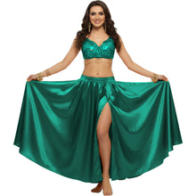 Satin Half Circle Dance Skirt | Side Slit Flow S-3XL | 41 Colors S15