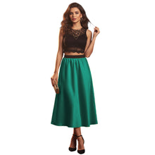 Satin Belly Dance Midi Skirt | Elegant Flow Costume S-3XL | 41 Colors S24