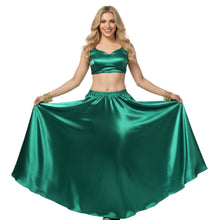 Satin Half Circle Belly Dance Skirt | Elegant Flow S-3XL | 41 Colors S9