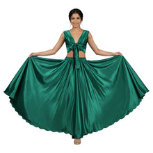 Royal Blue Satin Belly Dance Set, elegant evening costume.