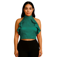 Satin Crop Top | Fancy Party Wear Blouse S-3XL | 41 Colors S92