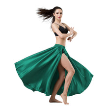 Satin Full Circle Skirt | Side Cut Belly Dance Flow S-3XL | 41 Colors S93