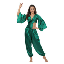 Satin Belly Dance Harem & Top Set | Full Costume S-3XL | 41 Colors S40