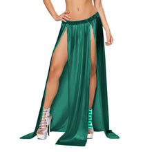 Satin Maxi Skirt Front Slit | Full Length Party Wear S-3XL S96
