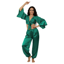 Satin Belly Dance Harem & Top Set | Full Costume S-3XL | 41 Colors S51